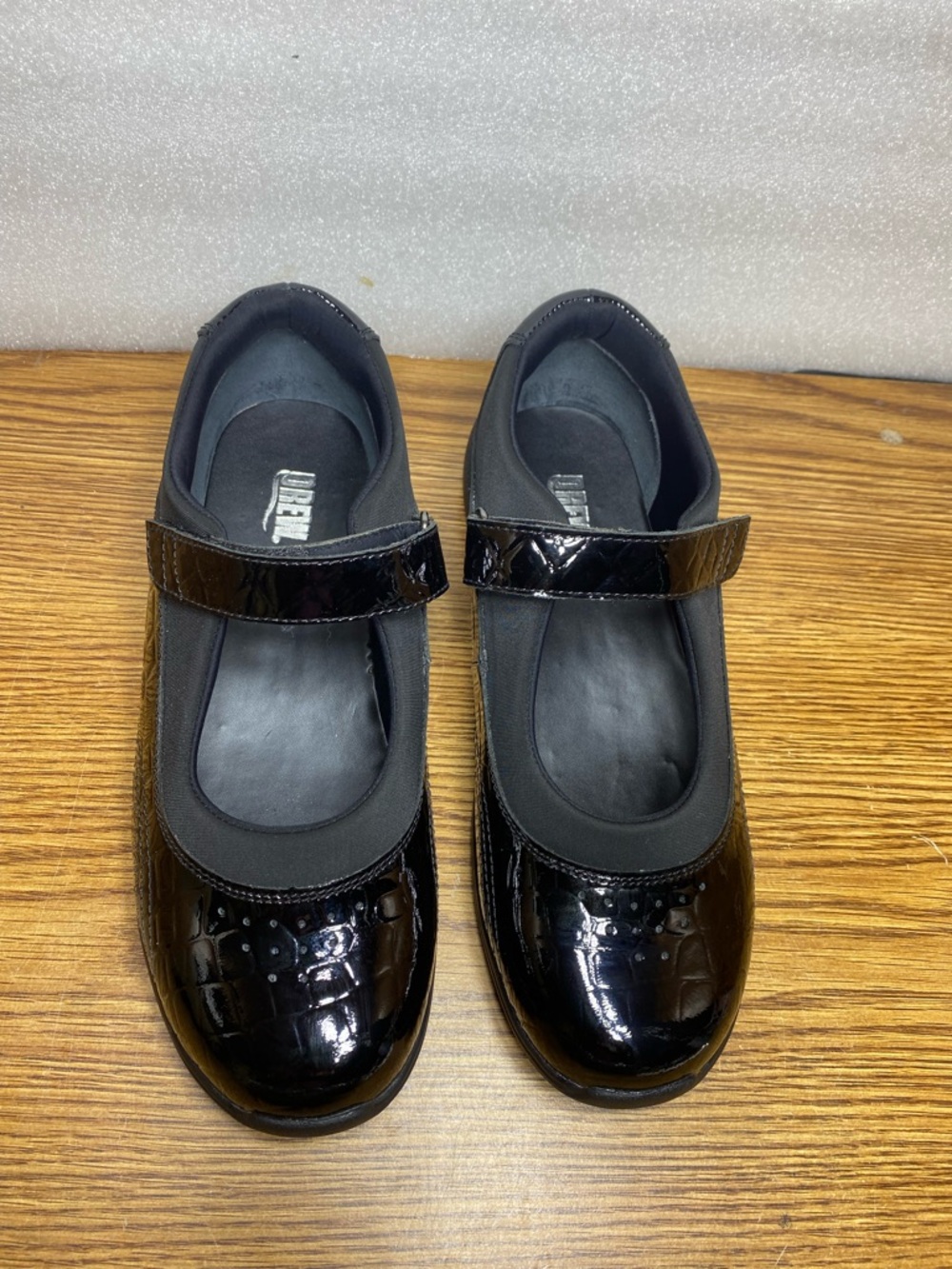 Drew Rose Black Parent Leather Mary Jane Orthopedic Comfort Shoes Women’s 8 Wide
